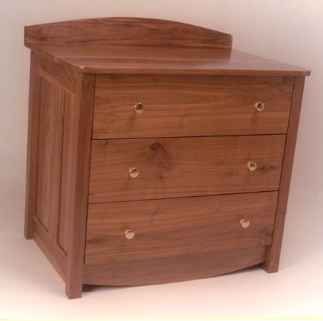 Walnut 3 drawer dresser